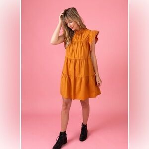 Crosby by Mollie Burch Millie Dress in Cognac